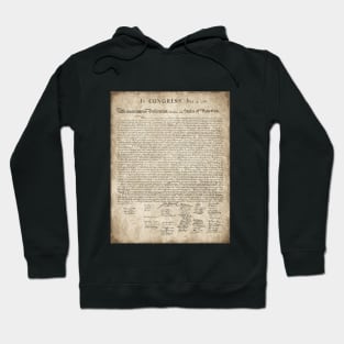 Vintage Style Declaration of Independence Hoodie